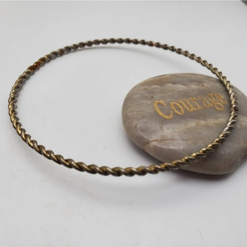 Braided wire‎ bracelet bangle grunge rock dark academia gift steampunk accessory